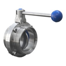 Затвор нержавеющий дисковый поворотный запорный приварной 12Х18Н9ТЛ ДУ 100 Ру 10 Арма-Пром